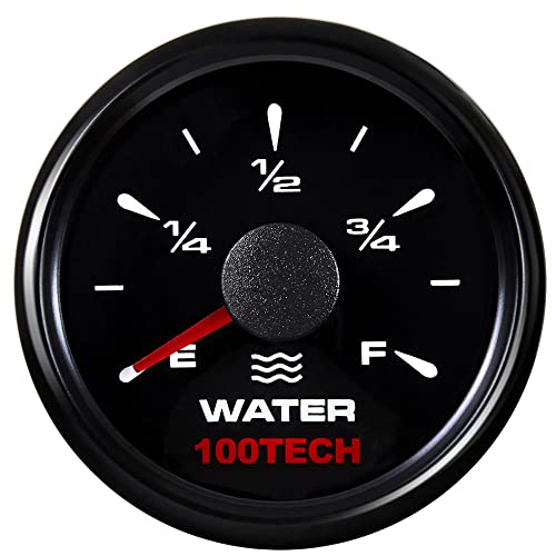 100TECH Water Level Gauge 240-33ohm RV Truck Water Tank Gauge Marine for Boat RV 0-190ohm 240-30ohm 0-180ohm 10-180ohm All Black - Image 1