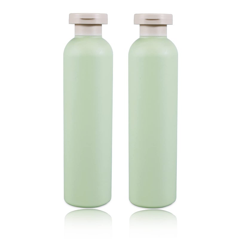 UMETASS 13.5oz Squeeze Bottles with Flip Cap, Refillable Plastic Travel Bottles for Creams, Lotion, Shampoo, Conditioner (2 Pcs) - Image 1