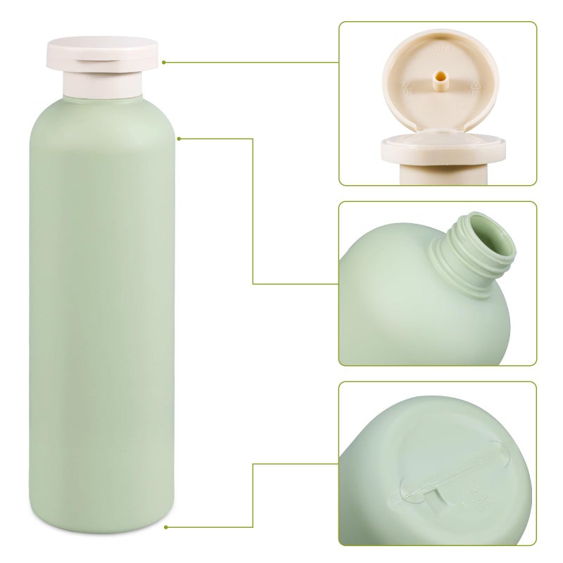 UMETASS 13.5oz Squeeze Bottles with Flip Cap, Refillable Plastic Travel Bottles for Creams, Lotion, Shampoo, Conditioner (2 Pcs) - Image 3