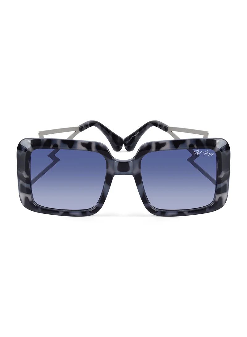 Woggles Blue Oversized Sunglasses| 100% UV Protected| Men & Women