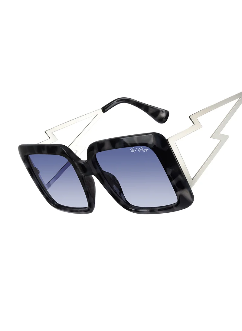 Woggles Blue Oversized Sunglasses| 100% UV Protected| Men & Women