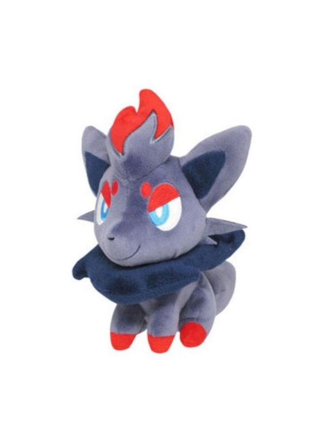 Sanei Pokemon All Star Collection Zorua Stuffed Plush Toy, 7"  - Image 1