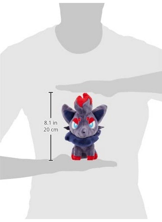 Sanei Pokemon All Star Collection Zorua Stuffed Plush Toy, 7"  - Image 2