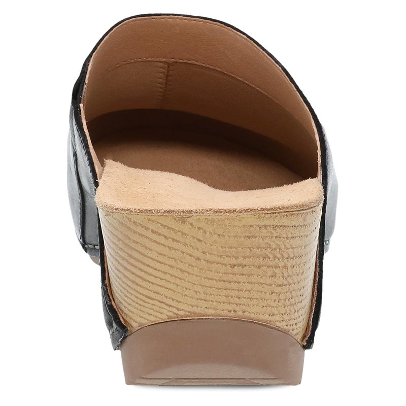 Dansko Talulah Stylish Mule Clog for Women - Cushioned PU Footbed and Arch Support for All-Day Comfort - Leather Uppers for Long-Lasting Wear Black Milled Burnished 8.5-9 M US - Image 5