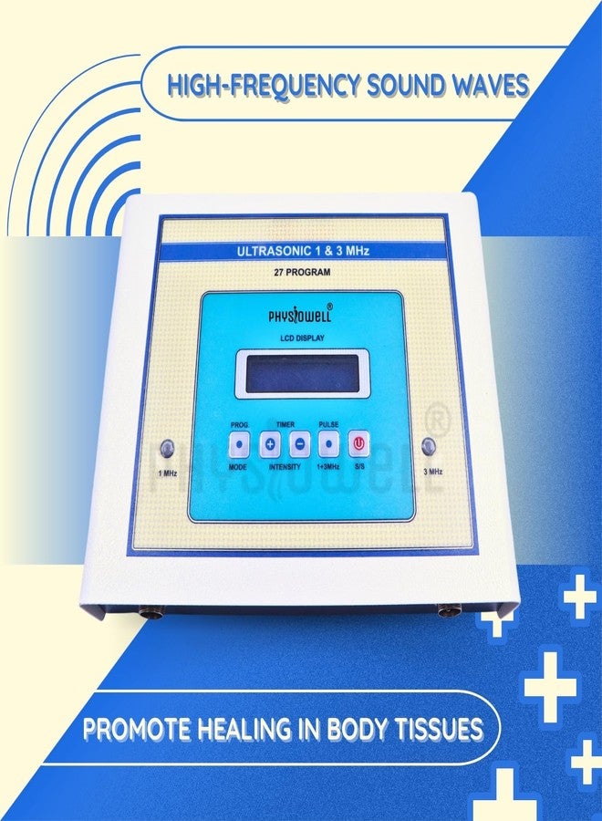 Physiowell New Model Ultrasound Therapy 1 Mhz & 3 Mhz Two Output Therapy Unit with One Year Warranty - Image 2