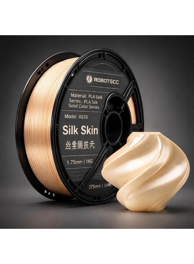 robotgcc PLA Silk Skin Tone 1.75mm 3D Printing Material 1KG Spool for FDM 3D Printer Glossy Finish Smooth Extrusion Stable Diameter Low Warping Strong Layer Adhesion Easy Print High Precision Consistent Flow Figurine Models DIY Projects Decorative Prints Premium Surface Effect - Image 3