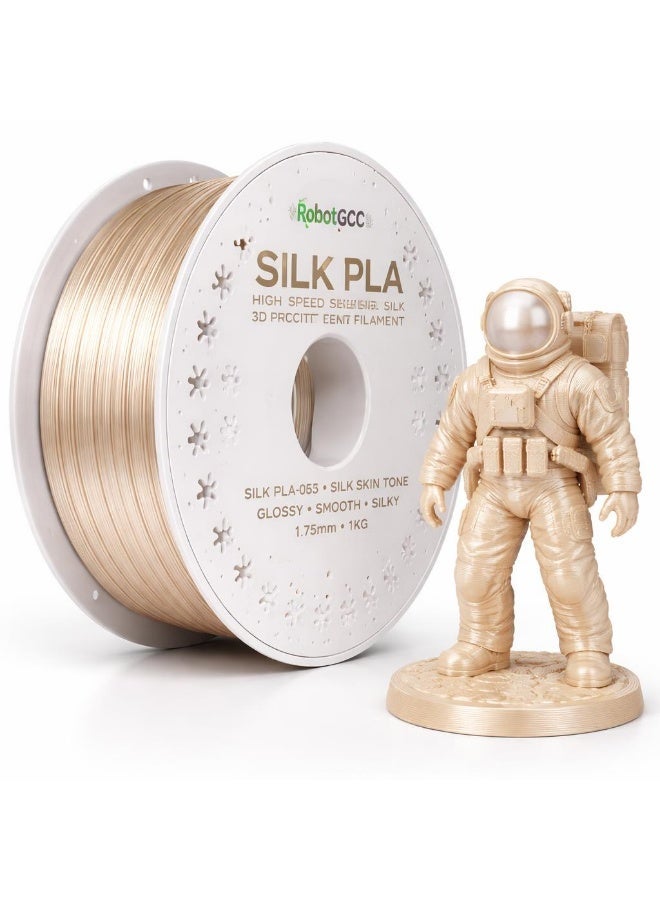 RobotGCC PLA Silk Skin Tone 3D Printer Filament, 1.75mm 1KG, Warm Silk Skin Tone for Figures, Low-Warping FDM PLA for Portraits, Dolls and Sculpture Models - Image 2