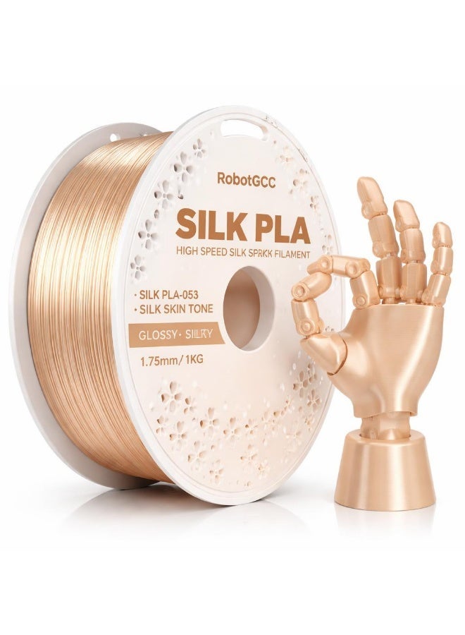 RobotGCC PLA Silk Skin Tone 3D Printer Filament, 1.75mm 1KG, Warm Silk Skin Tone for Figures, Low-Warping FDM PLA for Portraits, Dolls and Sculpture Models - Image 1
