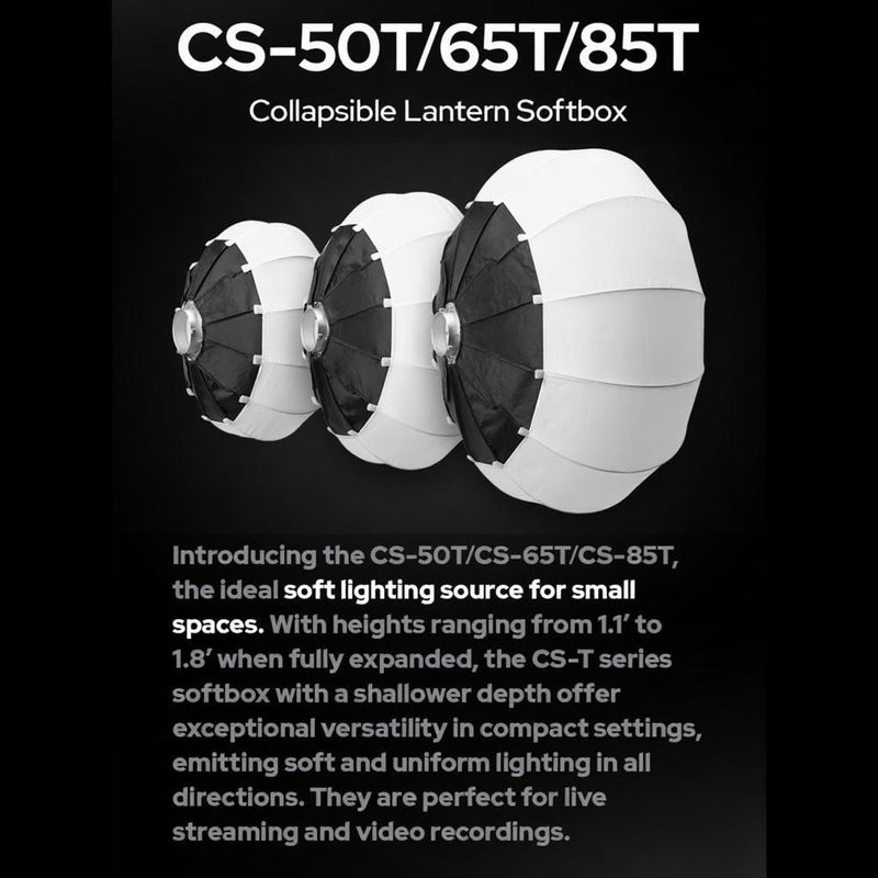 CS-50T 50 سم/19.6 بوصة صندوق ضوء فانوس سريع الاستخلاح محترف قابلة للطي مع حامل Bowen القياسي للمسابح الفوتوغرافية الصورة الشخصية البث المباشر - Image 4