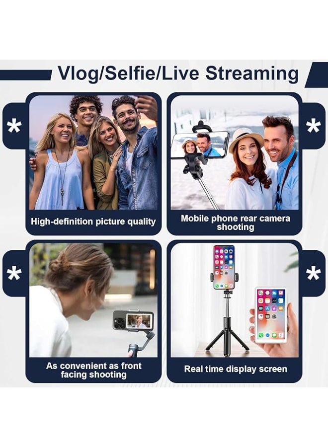 Phone Vlog Selfie Monitor Screen, Magnetic Phone Holder Clip Mount,4.02 inch HD Screen Rear Camera Monitor Using Phone Rear Camera for Selfie Vlog Live Stream TikTok, Compatible with iPhone - Image 5