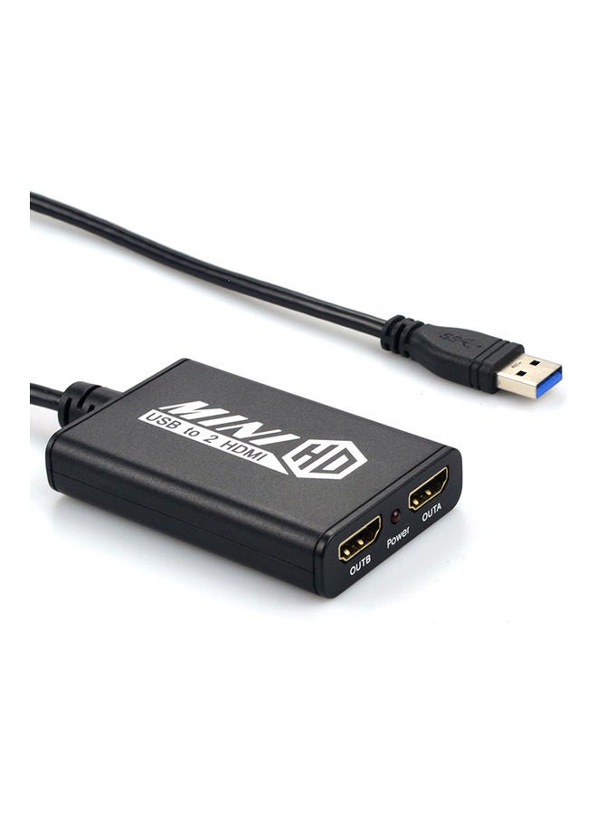 NIBEMINENT USB to HD Adapter with Multiple Displays Black  - Image 5