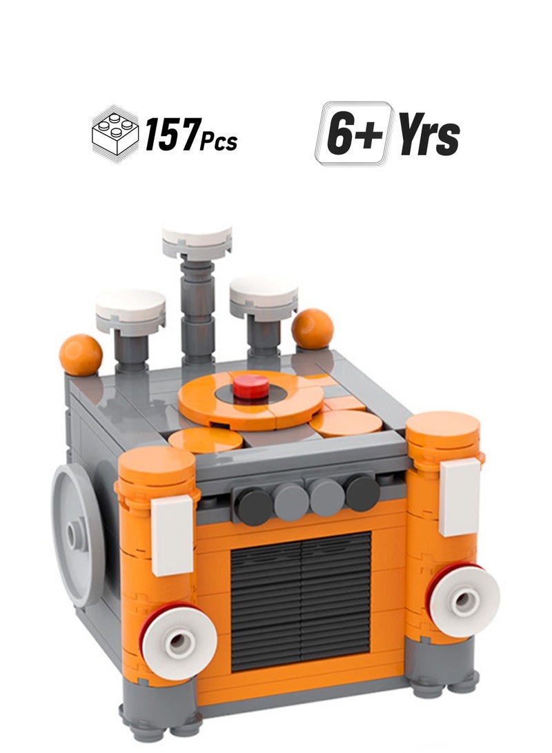 157 Building Blocks - Gray-Orange Robot, Fun Collection Of Assembled Action Doll Set Building Block Toys, Great Gifts For Boys And Girls - Image 1