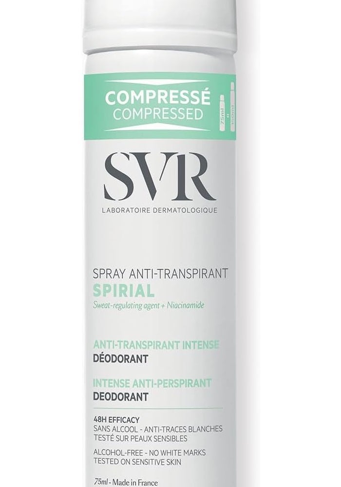 SVR سبراي مزيل العرق SVR سبيريال 75 مل - تحكم مكثف في العرق للبشرة الحساسة - Image 1