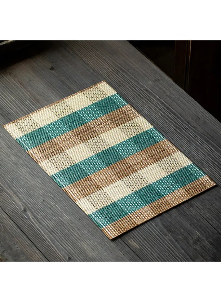 4pcs Nordic style bamboo placemats, insulation mats, tea mats, decorative mats - Image 1