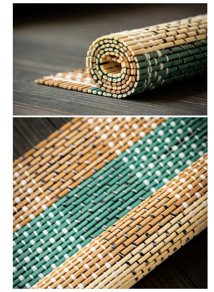 4pcs Nordic style bamboo placemats, insulation mats, tea mats, decorative mats - Image 3