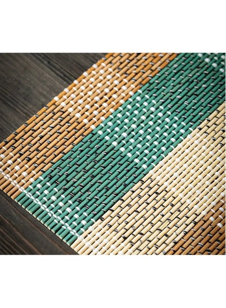 4pcs Nordic style bamboo placemats, insulation mats, tea mats, decorative mats - Image 4