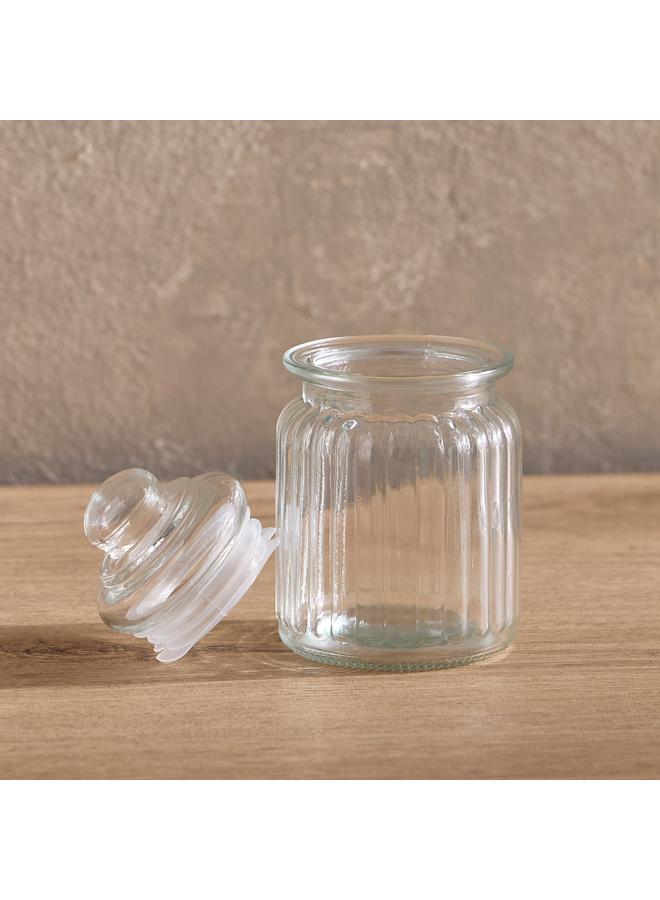Essential Glass Ribbed Jar 300 Ml - Image 2