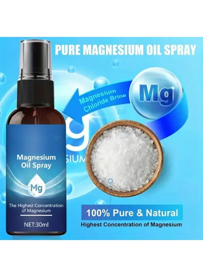 2 Pack Pure Body Massage oil Spray – Organic Natural Topical Magnesium oil for Nighttime Comfort Sleep Spray – Non-Greasy for Feet, Hands and Body ,Nourishes Skin, Unclogs Pores (60ml+60ml) - Image 2