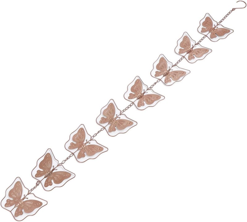 Rain Chain, Decorative Diverter, Metal Rain Chimes for Downspouts, 426ft. Length Garden Gutter Drainage with Wind Chimes Effect, Installation for Outdoor Decoration - Image 2