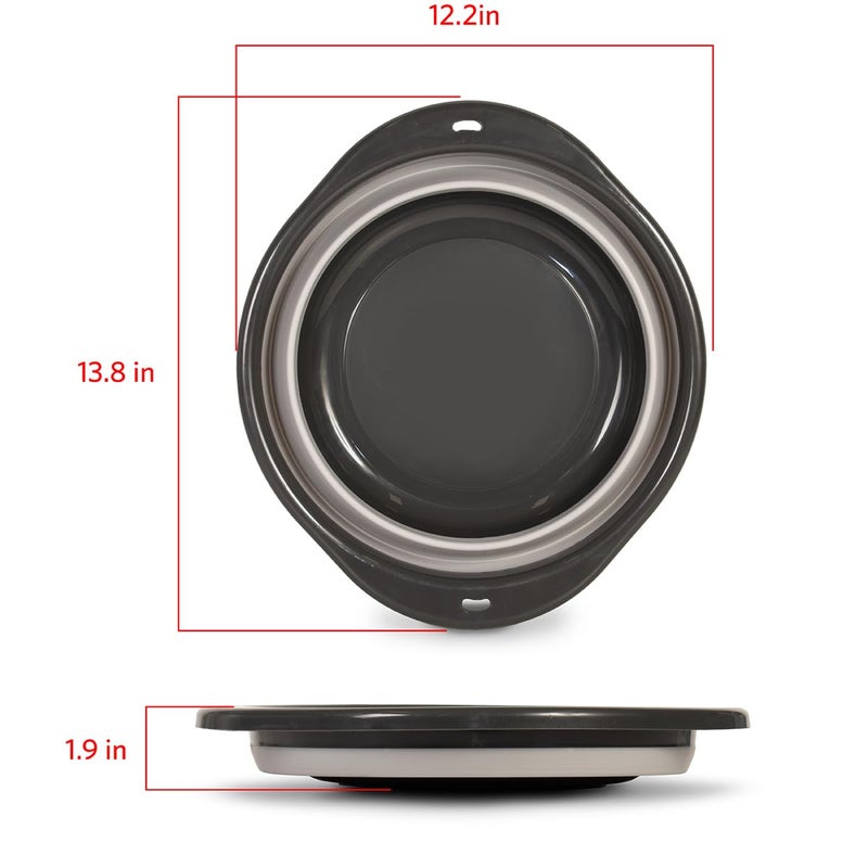 Glad Large Mixing Bowl Collapsible - 5.5L | Foldable Plastic & Rubber Container with Handles for Baking | Dishwasher Safe Kitchen Supplies and RV Essentials - Image 2