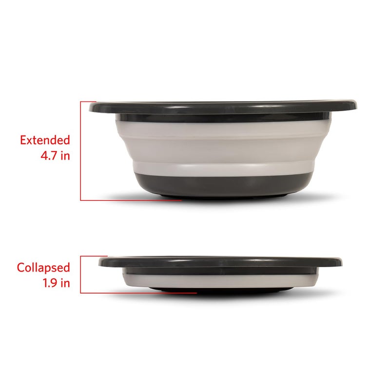 Glad Large Mixing Bowl Collapsible - 5.5L | Foldable Plastic & Rubber Container with Handles for Baking | Dishwasher Safe Kitchen Supplies and RV Essentials - Image 3