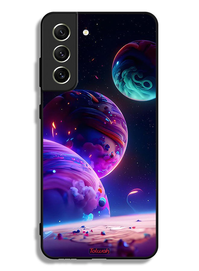 Tolwak Samsung Galaxy S21 FE 5G Protective Case Cover Planet Pattern - Image 3