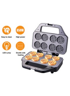 sokany Electric Waffle Maker, Snacks Maker, 8 Waffles Non-Stick 850 Watts SK-08085 Black  - Image 1