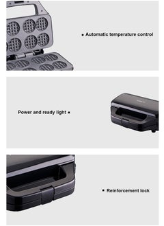 sokany Electric Waffle Maker, Snacks Maker, 8 Waffles Non-Stick 850 Watts SK-08085 Black  - Image 4