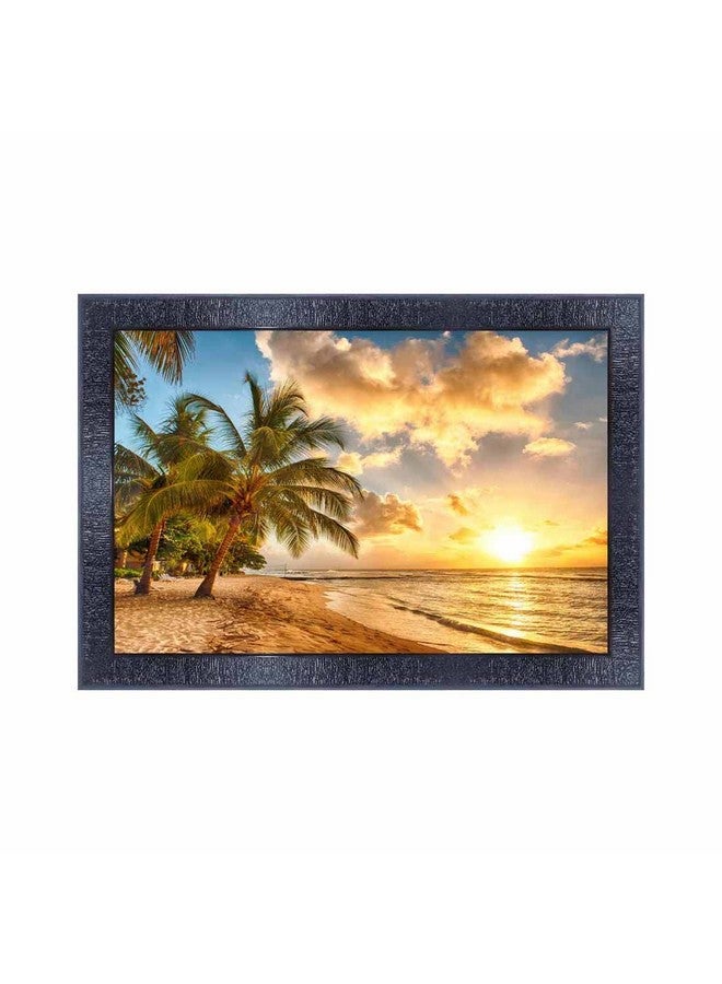 pnf Poster And Frames Natural Sunrise Landscape Scenery Wooden Photo Frame With Acrylic Sheet | Living, Bedroom | Home Decoration | Best Gifting Option (10 * 14inch,Multicolour,Synthetic) 11107 - Image 1