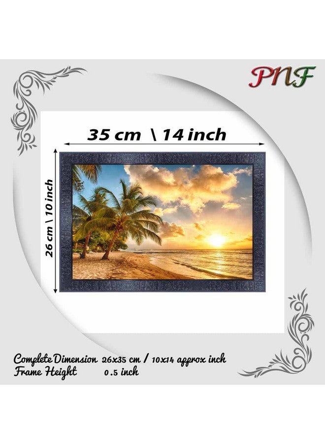 pnf Poster And Frames Natural Sunrise Landscape Scenery Wooden Photo Frame With Acrylic Sheet | Living, Bedroom | Home Decoration | Best Gifting Option (10 * 14inch,Multicolour,Synthetic) 11107 - Image 2