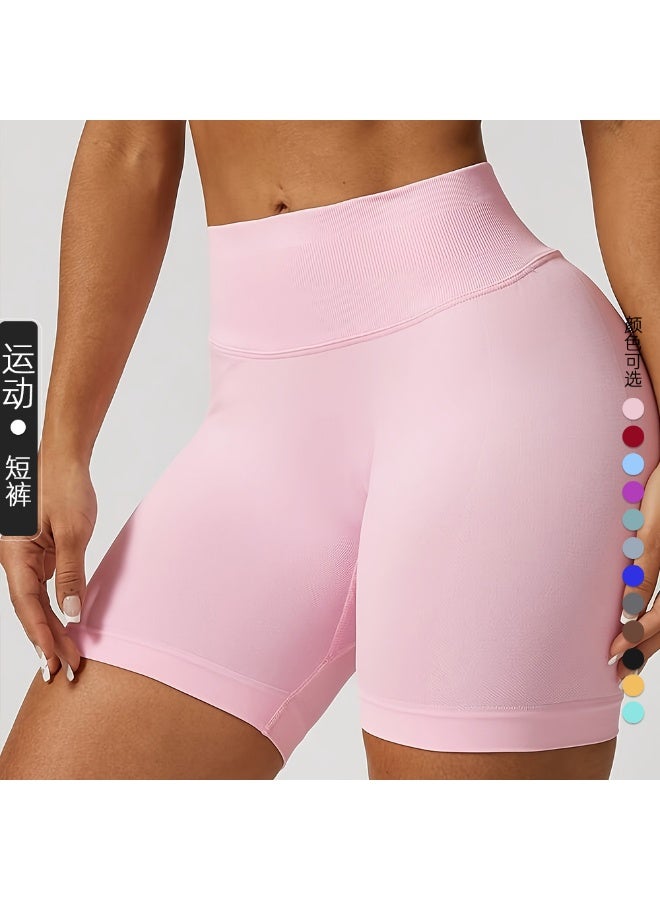 Shorts  Solid Seamless Half Pants Women Soft Fitness Outfits Yoga Pants Gym Running Bike Wear  - Image 1