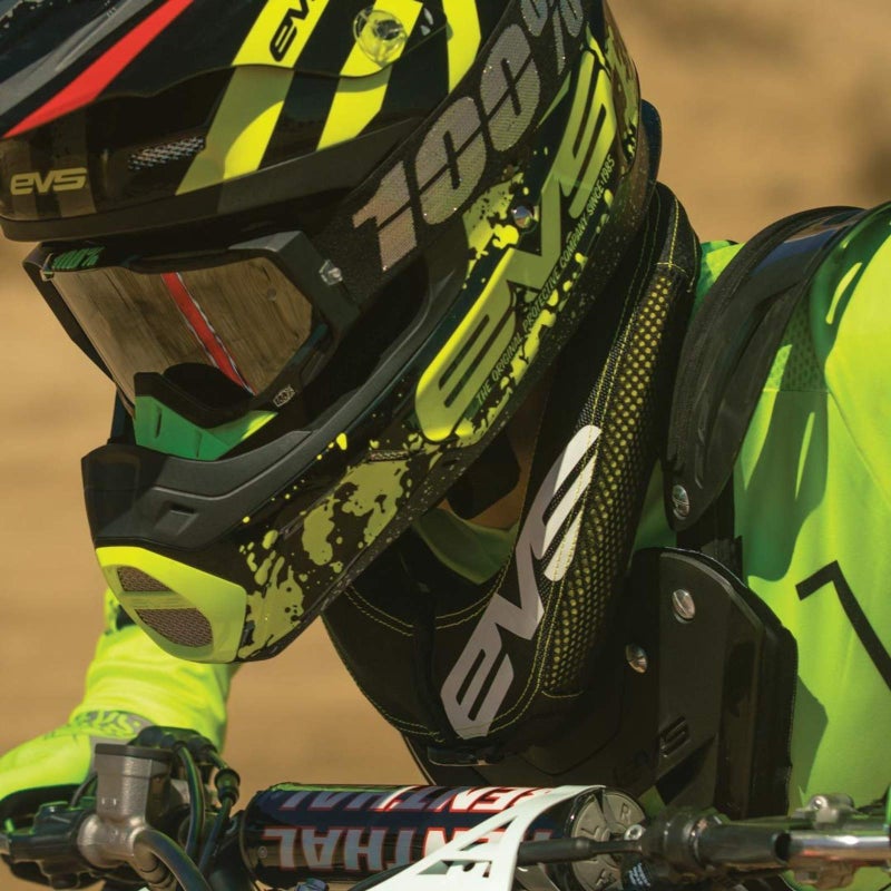 EVS unisex adult POWERSPORTS PROTECTIVE GEAR, Black/Hi-viz, US - Image 3