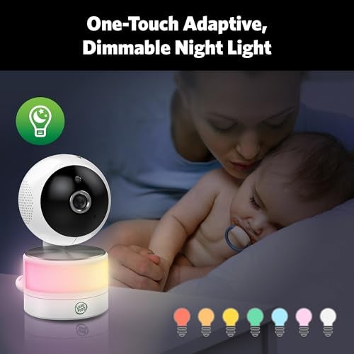 LeapFrog LF920HD Video Baby Monitor with 7" HD Screen - 720p Color Night Vision, 360° Pan Tilt 8X Zoom, Temperature & Humidity Sensor, Lullabies, 1000ft Range - No WiFi Needed - Image 3