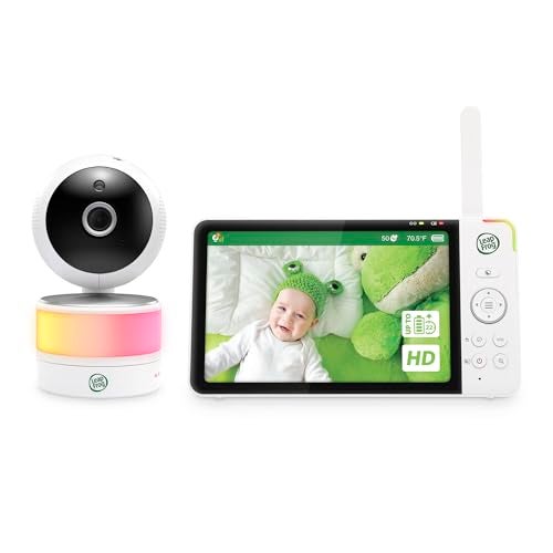 LeapFrog LF920HD Video Baby Monitor with 7" HD Screen - 720p Color Night Vision, 360° Pan Tilt 8X Zoom, Temperature & Humidity Sensor, Lullabies, 1000ft Range - No WiFi Needed - Image 1