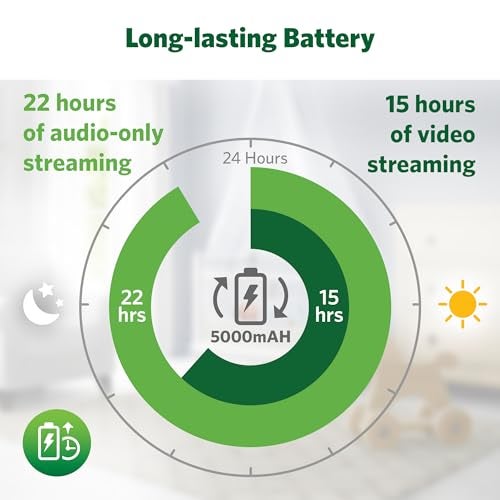 LeapFrog LF920HD Video Baby Monitor with 7" HD Screen - 720p Color Night Vision, 360° Pan Tilt 8X Zoom, Temperature & Humidity Sensor, Lullabies, 1000ft Range - No WiFi Needed - Image 5