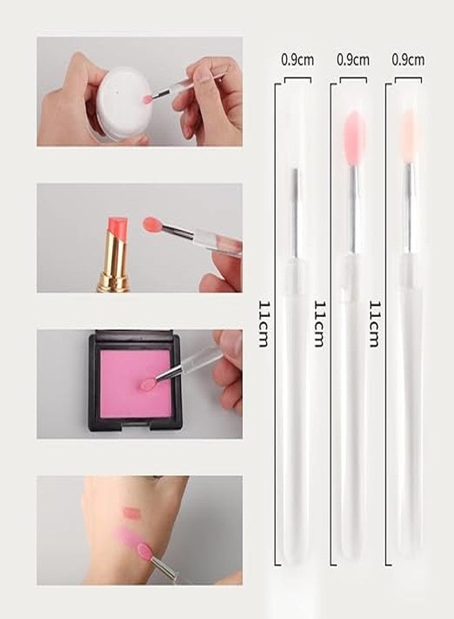 URBAN BOX Professional Silicone Lip Brushes with Lid Plastic Handle Lipstick Lip Gloss Makeup Silicone Brush Cosmetic Applicator Beauty Tool for Applying Lipstick Cream or Eye(pack of 2) - Image 4