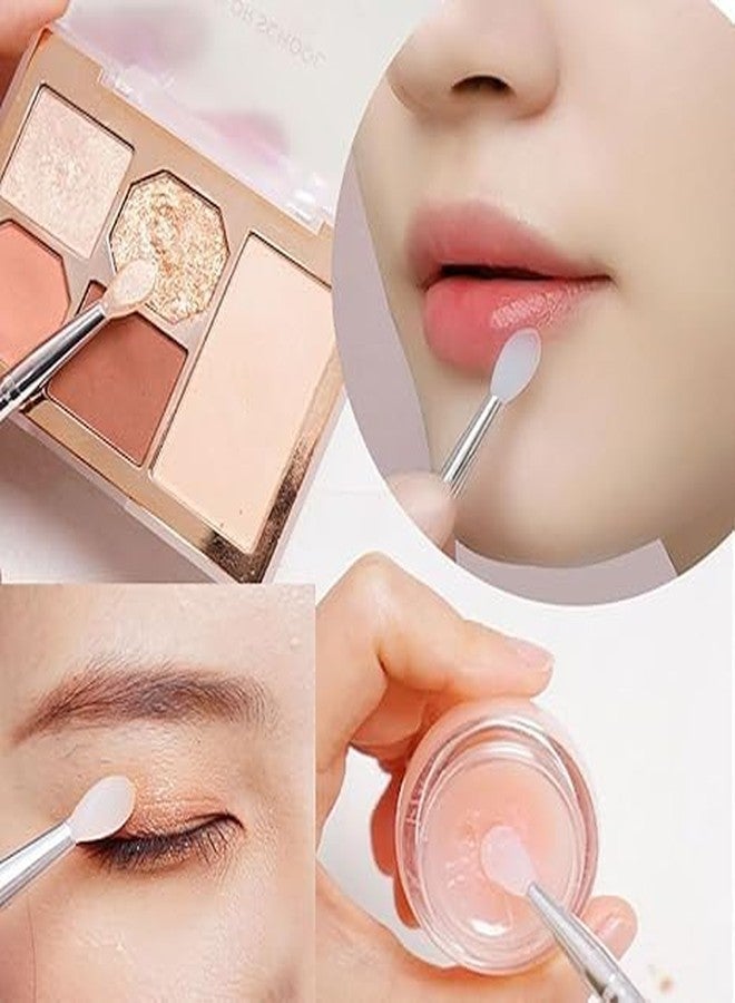 URBAN BOX Professional Silicone Lip Brushes with Lid Plastic Handle Lipstick Lip Gloss Makeup Silicone Brush Cosmetic Applicator Beauty Tool for Applying Lipstick Cream or Eye(pack of 2) - Image 2