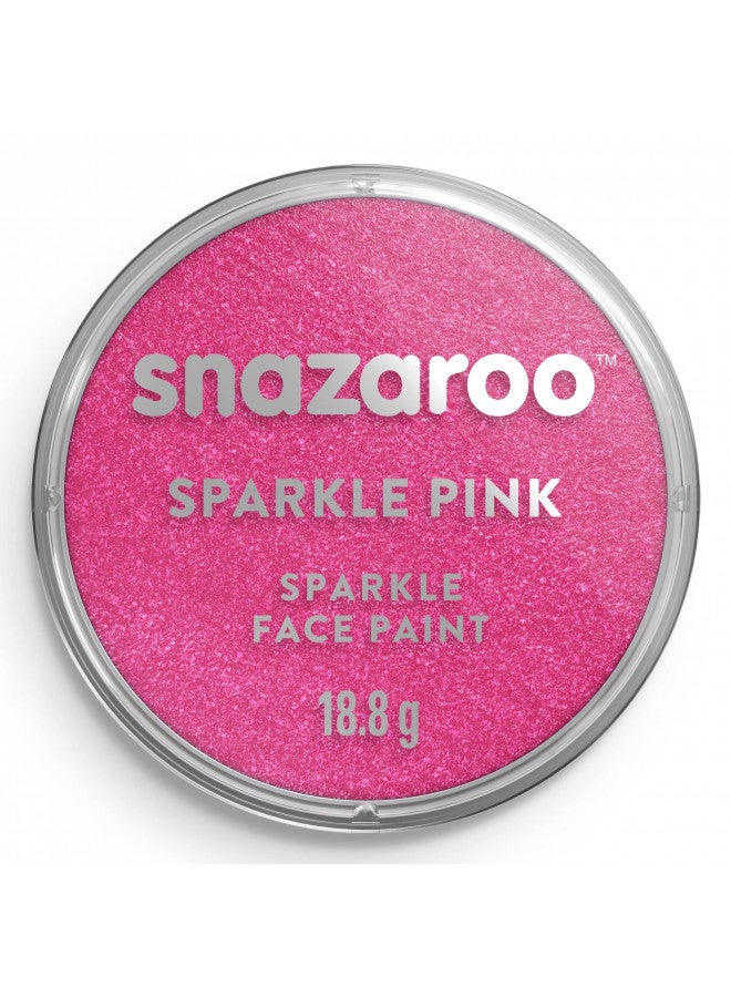 Snazaroo Sparkle Face and Body Paint, 18.8g (0.66-oz) Pot, Sparkle Pink - Image 1