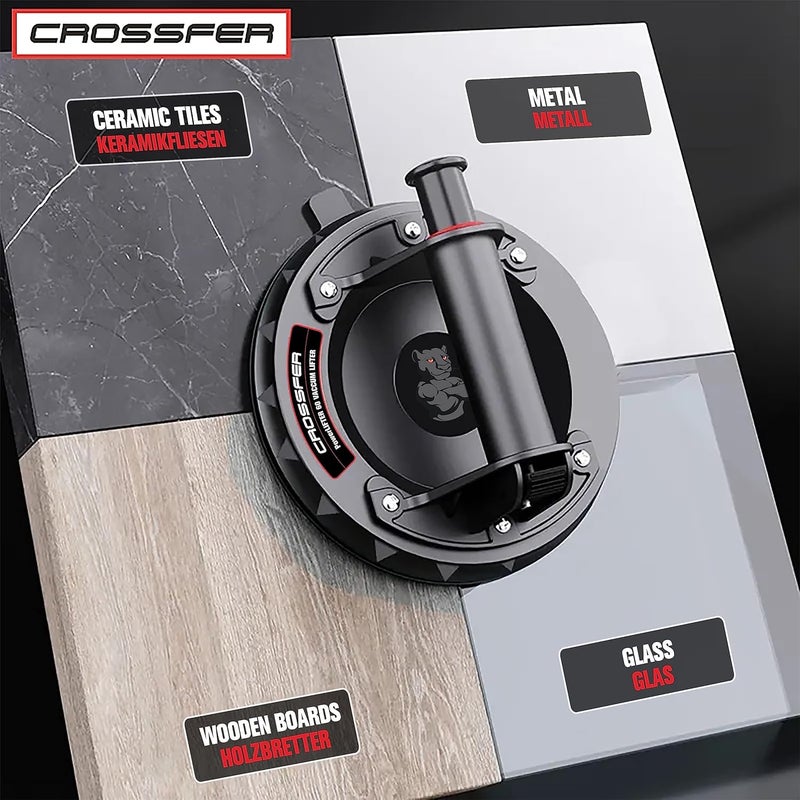 BDS Maschinen Vacuum Suction Lifter 60 Kg Loading 10 mm Seal Thickness Vacuum Suction Cup For Tiles Stone Wood Glass Concrete Pavers Drywall PowerLIFTER 60 CROSSFER Germany - Image 5