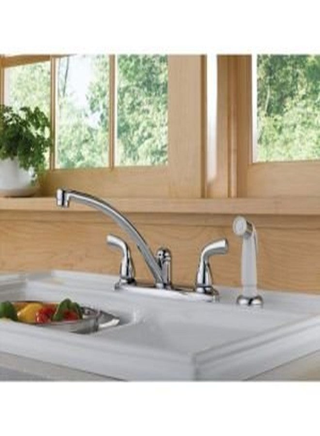 DELTA FAUCET B2410LF Kitchen Sink Faucet, 9.25 x 10.63 x 9.25 inches, Chrome - Image 2
