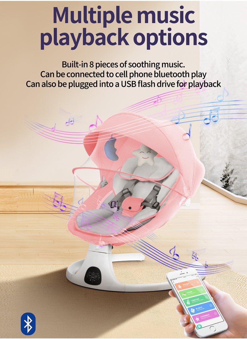 MaBaby - Electric Baby Rocker, Electric Baby Bouncer Swing, Remote Control Baby Electric Cradle With Bluetooth Connect - Image 1
