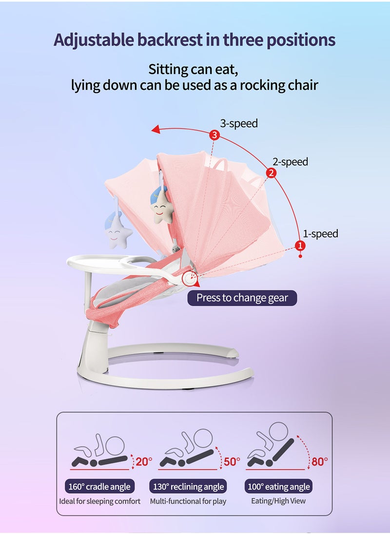 MaBaby - Electric Baby Rocker, Electric Baby Bouncer Swing, Remote Control Baby Electric Cradle With Bluetooth Connect - Image 1