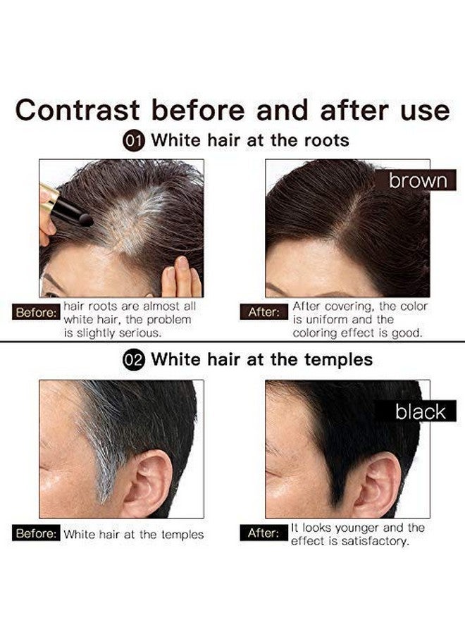 La Milee Hair Color Pencil For Roots Onetime Hair Dye Instant Gray Root Coverage Hair Color Modify Cream Stick Temporary Cover Up White Hair Colour Dye 3.8G (2 Black) - Image 5