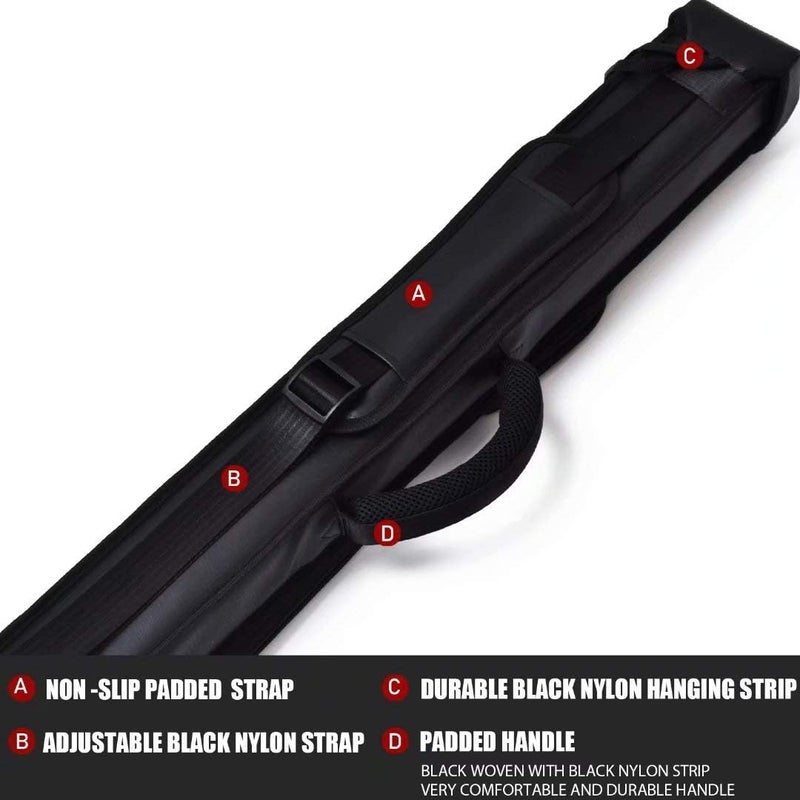 Collapsar 2X2 Pool Cue Hard Case Nylon/Leatherette Billiard Sitck Carrying Cases - Image 4