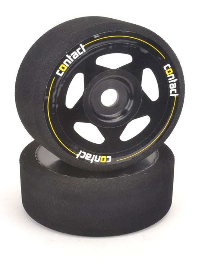 Contact GT8/Rally 1/8 On Road Foam GT Tires 35 Shore Black Rims CONJB35B - Image 1