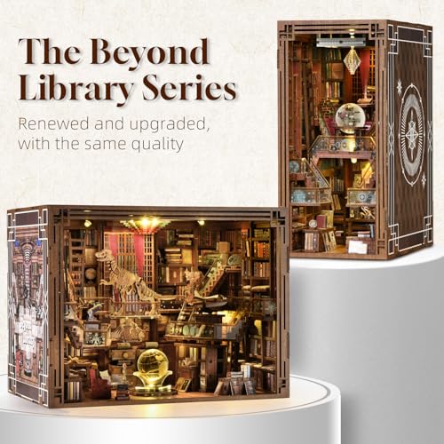 MiniCity Book Nook Kit, DIY Miniature Dollhouse Booknook Kit with Led Light and Dust Cover (Beyond Library Max) - Image 2