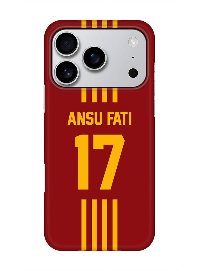 Stylizedd For iPhone 17 Pro,Case, [Compatible with MagSafe] Magnetic cover Slim fit Protection Matte, - Football - Spain ,  Ansu Fati