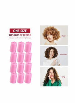 XiuWoo 48 Pieces Foam Sponge Hair Rollers, Soft Sleeping Curler Flexible Styling Curler, Large Size Hairdressing Curlers for Women and Kids(1.57 inch/ 4.0 cm, Pink Dark Pink)  - Image 5