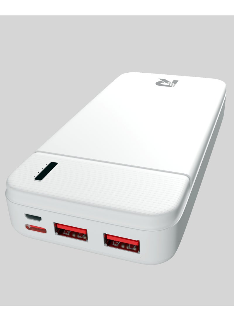 RAFFAE - 20000mAh High-Speed Charging Technology Power Bank, LED indicator, Power Bank with Tesla Cell 25W USB C, Micro Port and Dual USB Ports for Charging iPhone 15/15 Pro/15 Pro Max/14/13/12, Samsung, etc - Image 1