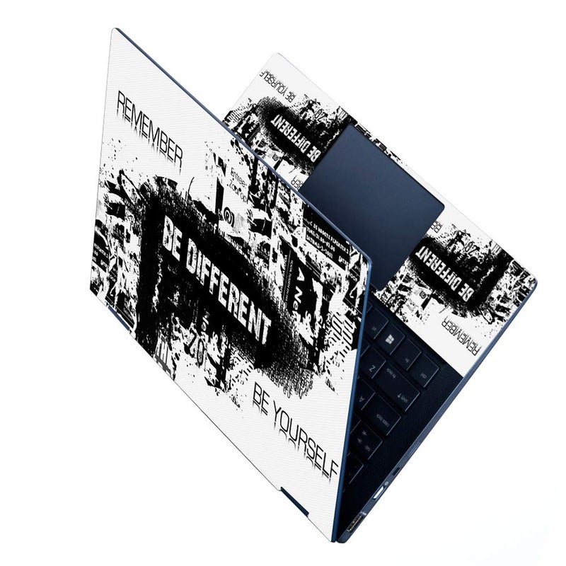 Home Trove ALAYRA Vinyl No Residue, Bubble Free Removable HD Quality Be Different Printed Full Panel Laptop Skins Sticker Upto 15.6 inches Compatible For Dell, Lenovo, Acer, HP - Image 3